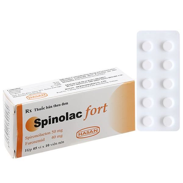 Spinolac Fort thuốc lợi tiểu trị tăng huyết áp, suy tim