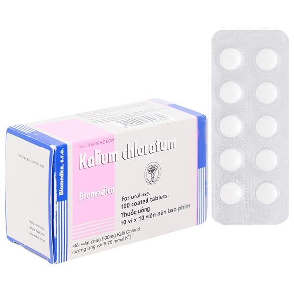 Kalium Chloratum 500mg phòng và trị thiếu kali