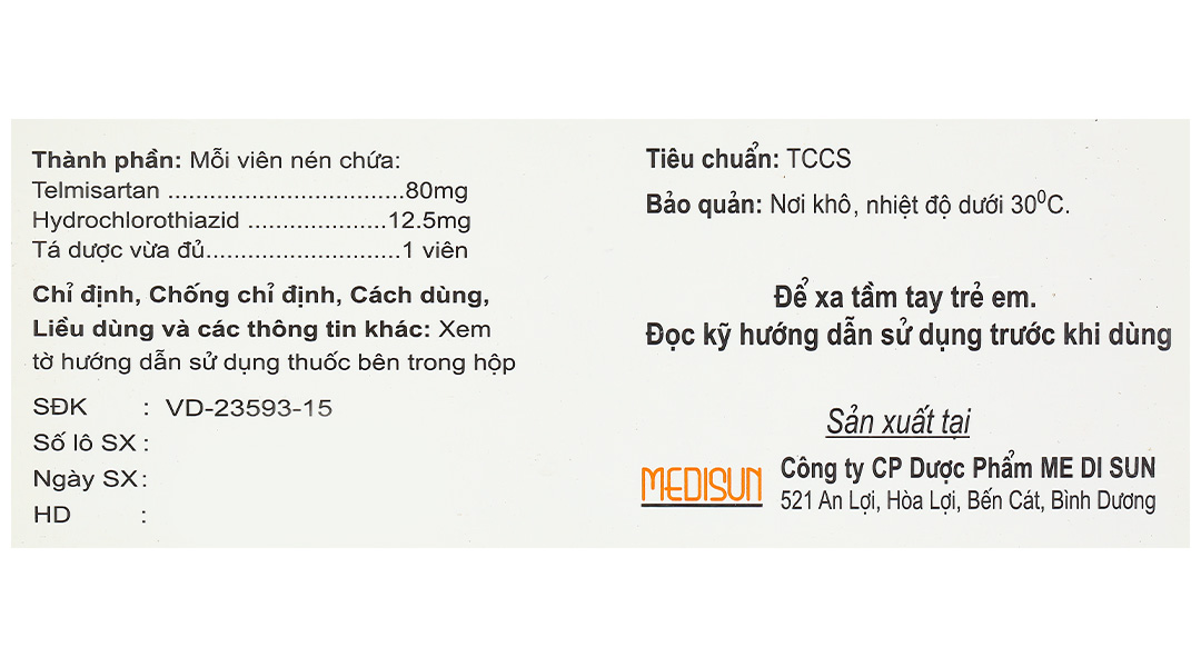 7. Lợi ích của Telzid 80/12.5