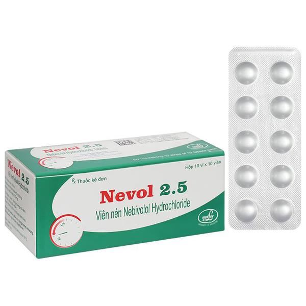 Nevol 2.5 điều trị tăng huyết áp vô căn, suy tim mạn tính