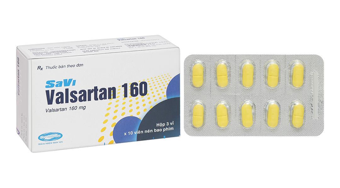 Savi Valsartan 160 trị tăng huyết áp, suy tim