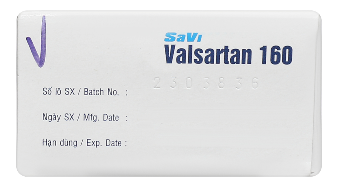 Savi Valsartan 160 trị tăng huyết áp, suy tim