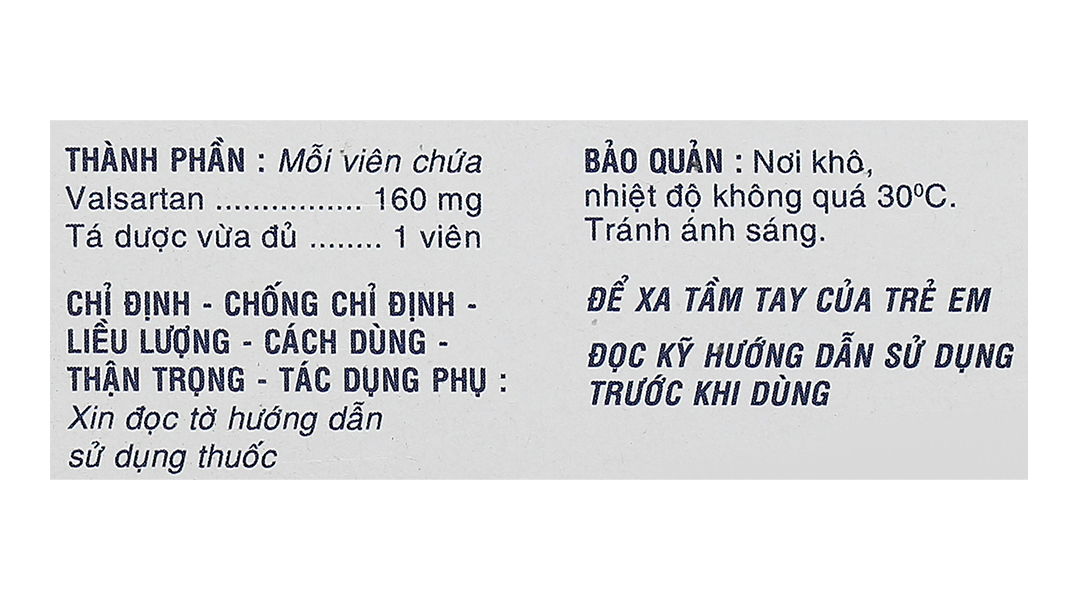 Savi Valsartan 160 trị tăng huyết áp, suy tim