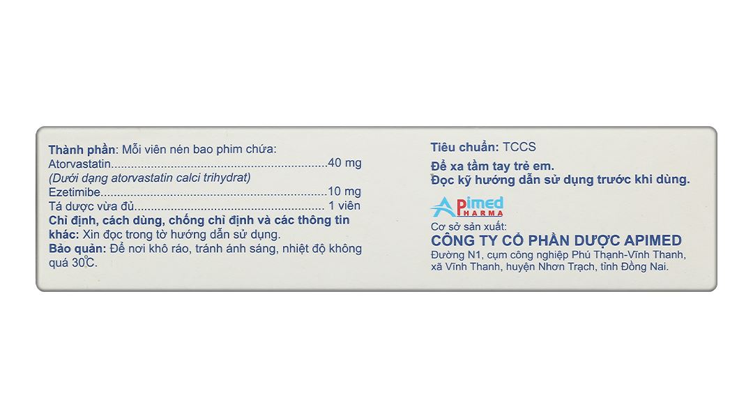 Atorpa-E 40/10 phòng ngừa bệnh tim mạch và trị tăng cholesterol máu