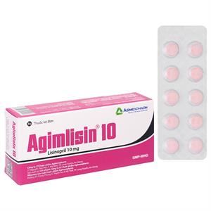 Agimlisin 10mg trị tăng huyết áp, suy tim, bệnh thận do đái tháo đường