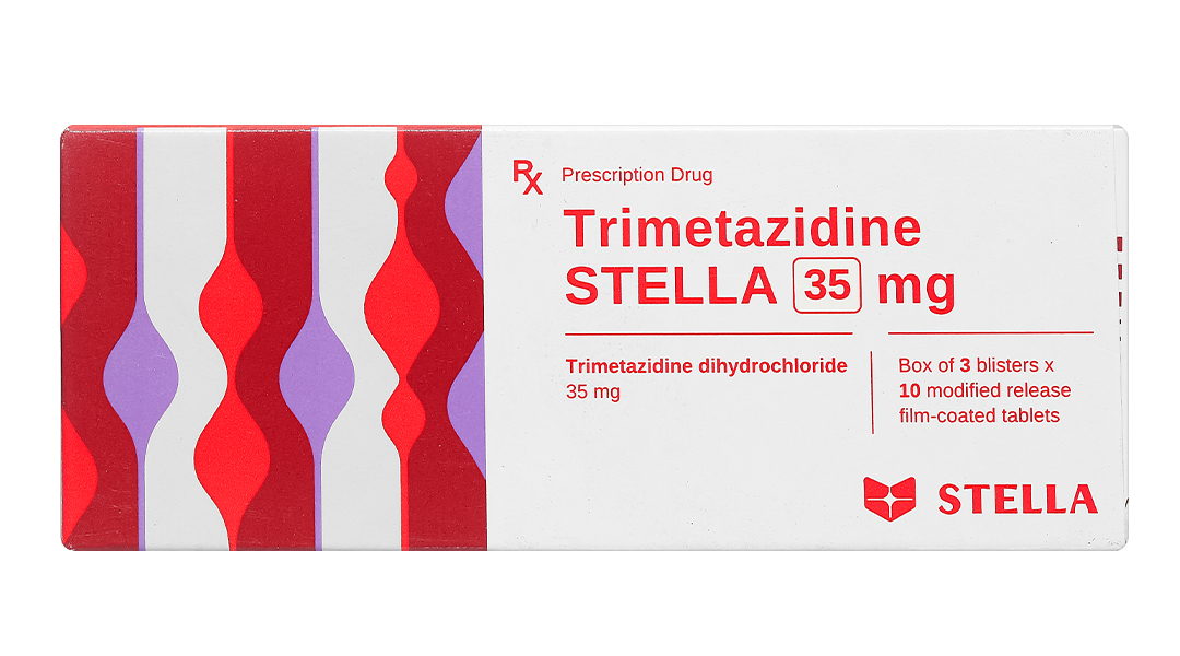 Trimetazidine Stella 35mg trị triệu chứng ở bệnh đau thắt ngực ổn định