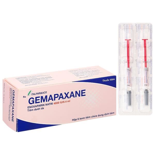 Dung dịch tiêm Gemapaxane 4000 UI/0,4 ml dự phòng, điều trị huyết khối