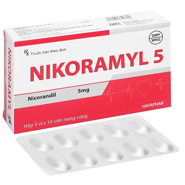 Nikoramyl 5 phòng và điều trị cơn đau thắt ngực
