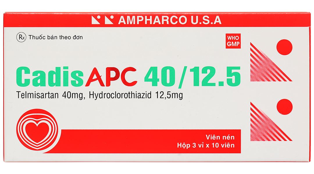 CadisAPC 40/12.5 điều trị tăng huyết áp nguyên phát