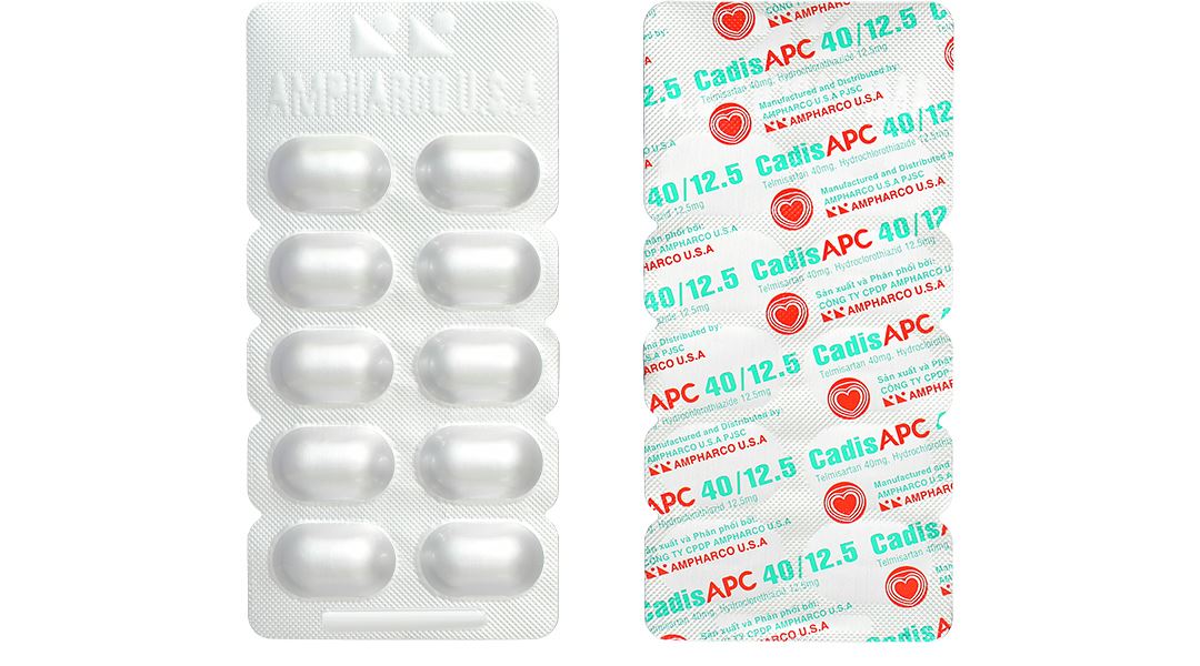 CadisAPC 40/12.5 điều trị tăng huyết áp nguyên phát