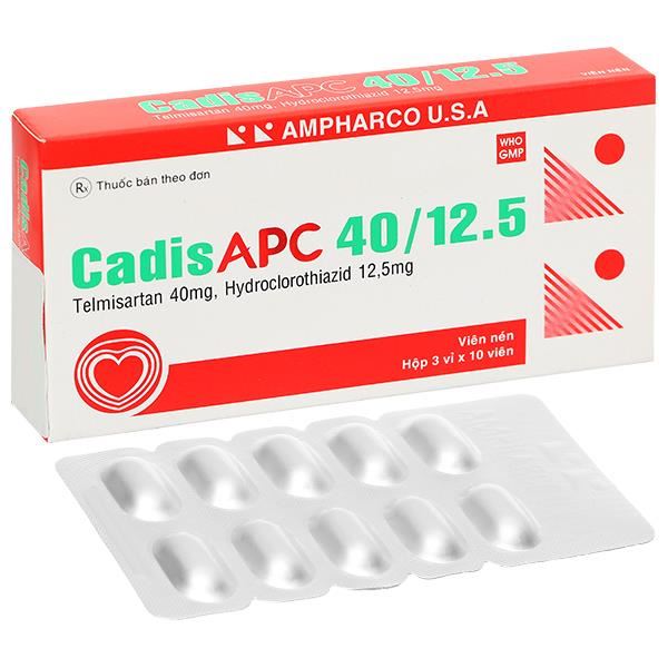 CadisAPC 40/12.5 điều trị tăng huyết áp nguyên phát