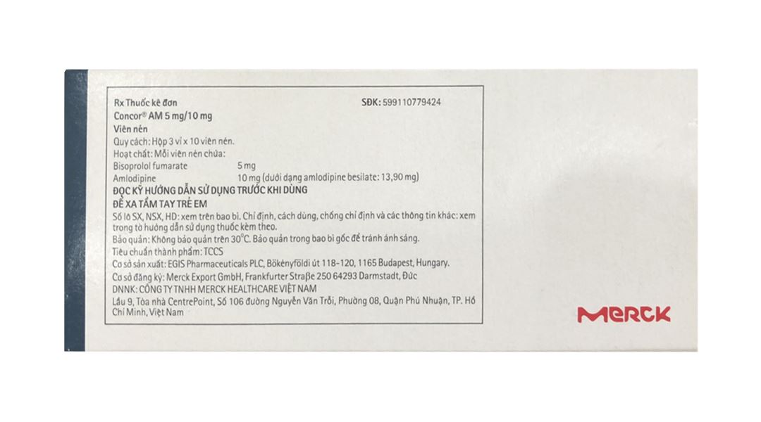 Concor AM 5mg/10mg điều trị tăng huyết áp