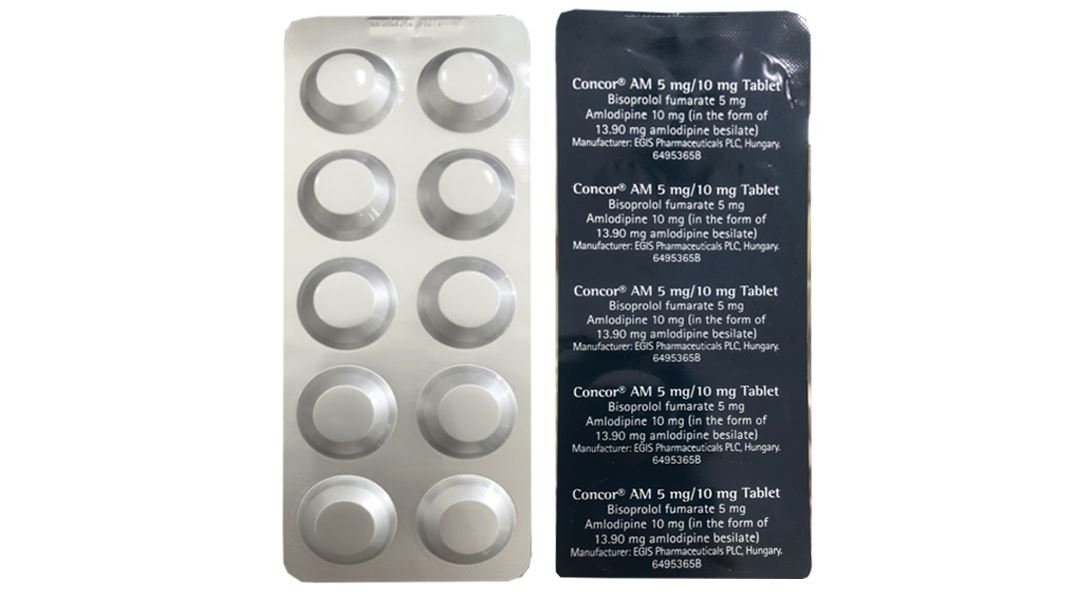 Concor AM 5mg/10mg điều trị tăng huyết áp