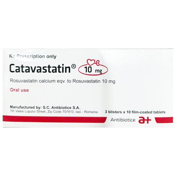 Catavastatin 10mg điều trị tăng cholesterol máu nguyên phát