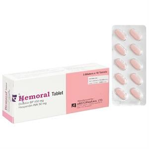 Hemoral Tablet trị trĩ, suy giãn tĩnh mạch