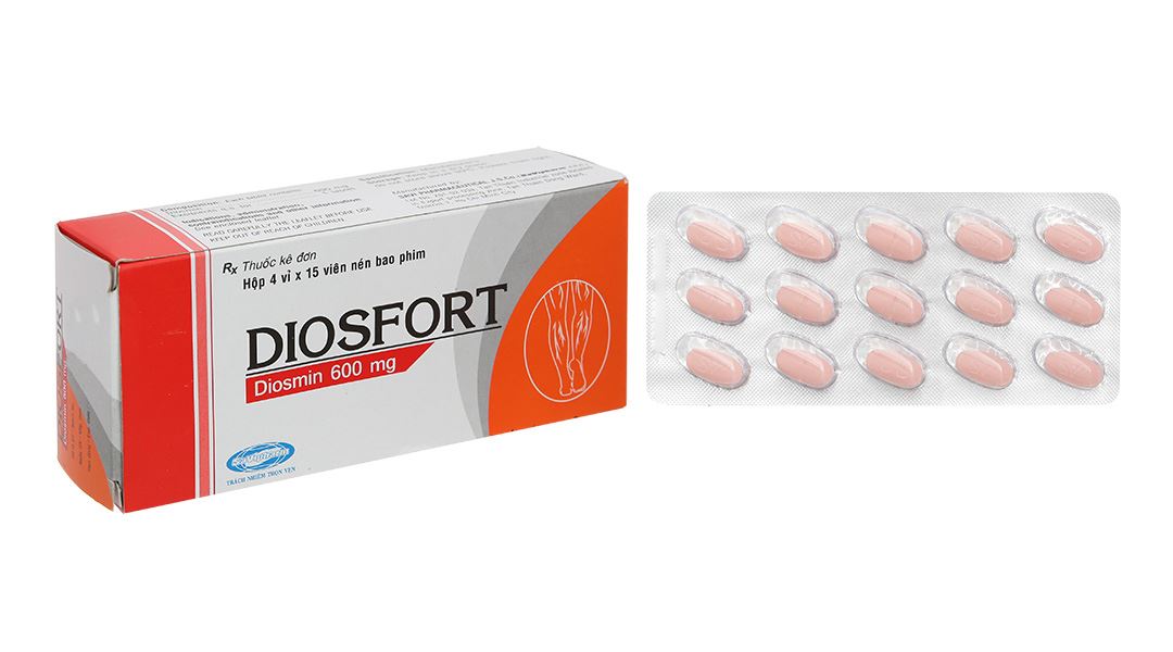 Diosfort 600mg trị trĩ, suy giãn tĩnh mạch