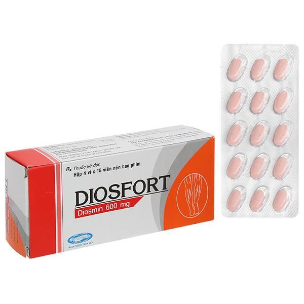 Diosfort 600mg trị trĩ, suy giãn tĩnh mạch