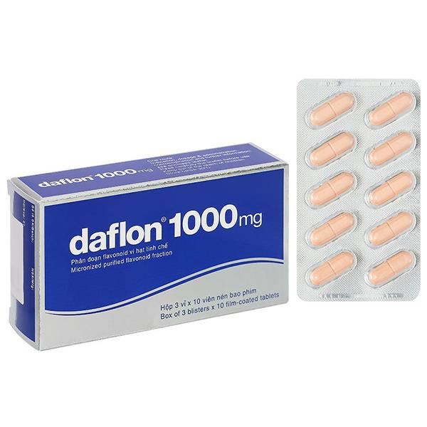 Daflon 1000mg điều trị triệu chứng thực thể liên quan đến trĩ cấp
