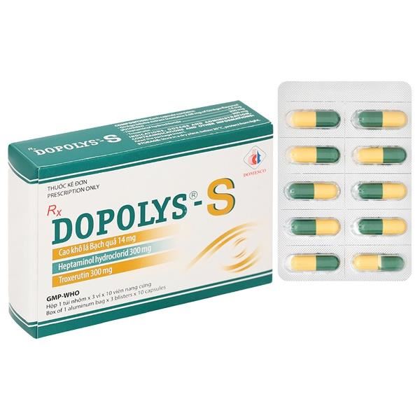 Dopolys-S trị triệu chứng liên quan suy tĩnh mạch, trĩ cấp