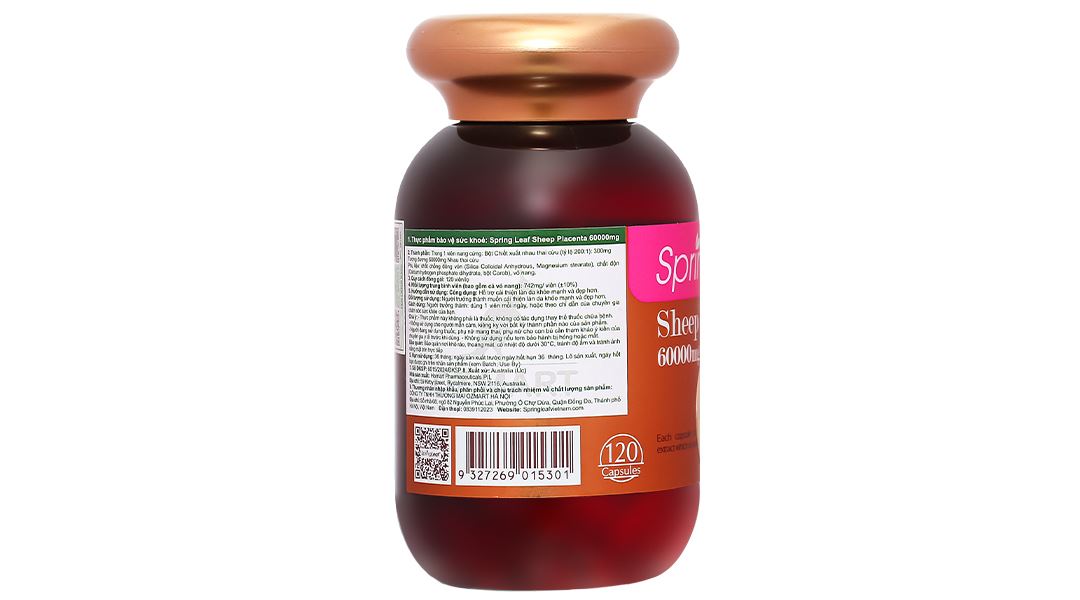 Viên Uống Nhau Thai Cừu Springleaf Sheep Placenta 6000mg Lọ/120V