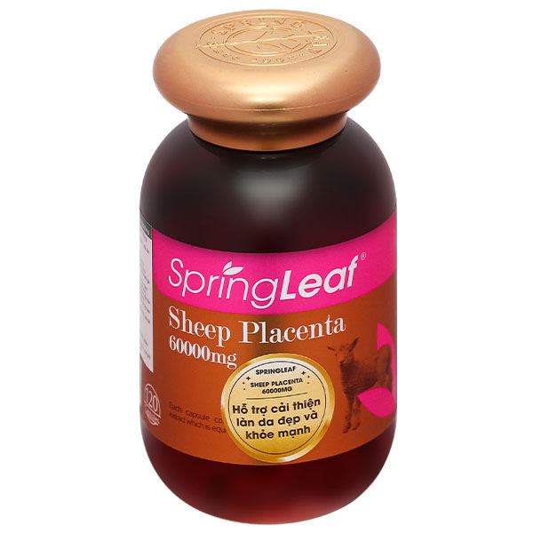 Viên Uống Nhau Thai Cừu Springleaf Sheep Placenta 6000mg Lọ/120V