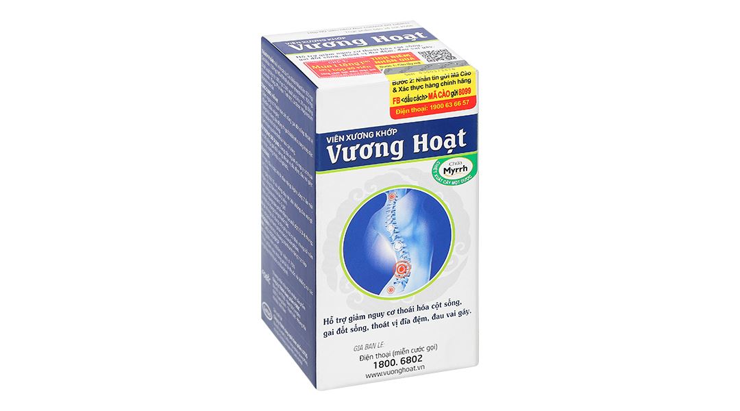 Viên xương khớp Vương Hoạt giảm nguy cơ thoái hóa cột sống, đau vai gáy hộp 20 viên - 11
