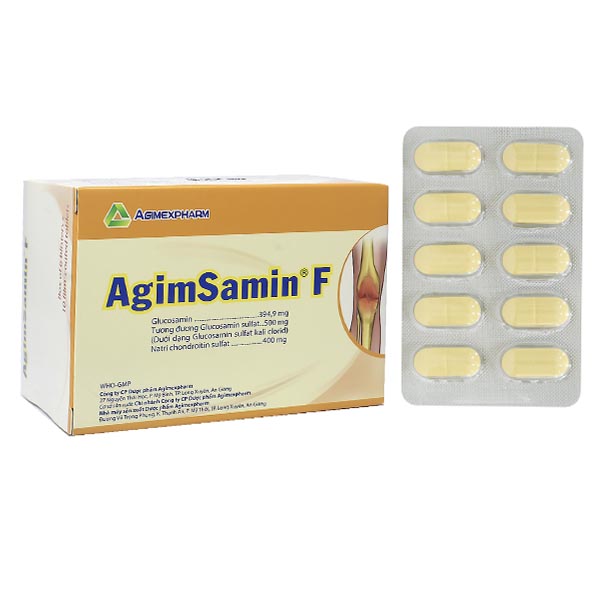 Agimsamin F giúp làm giảm triệu chứng của thoái hóa khớp gối
