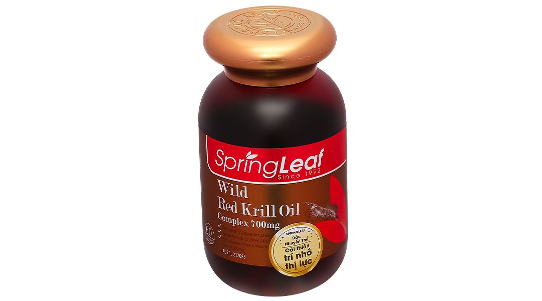 Thực phẩm bảo vệ sức khỏe Springleaf Wild Red Krill Oil Complex 700mg