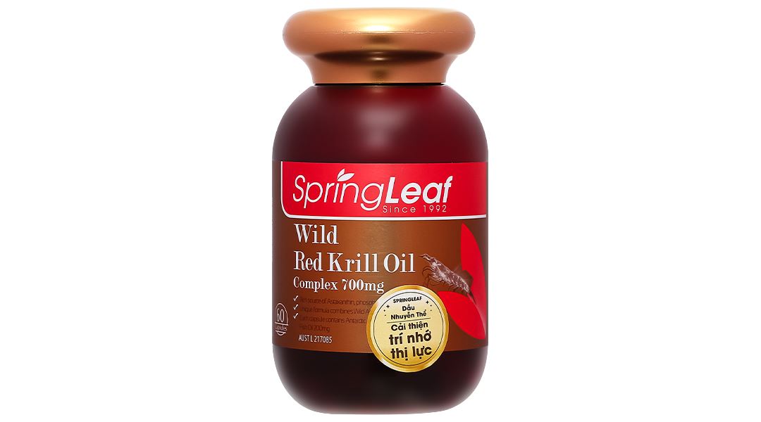 Thực phẩm bảo vệ sức khỏe Springleaf Wild Red Krill Oil Complex 700mg