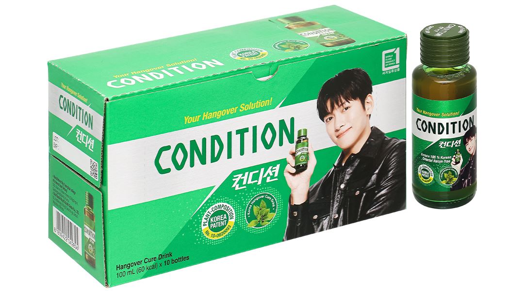 Thực phẩm bảo vệ sức khỏe Nước Uống Giải Rượu Condition 100ml hộp 10 ...