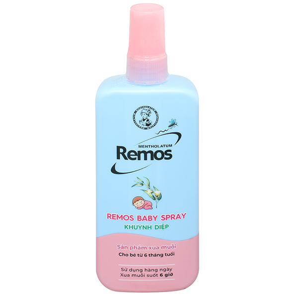 Xịt chống muỗi Remos Baby Spray hương khuynh diệp cho bé chai 150ml
