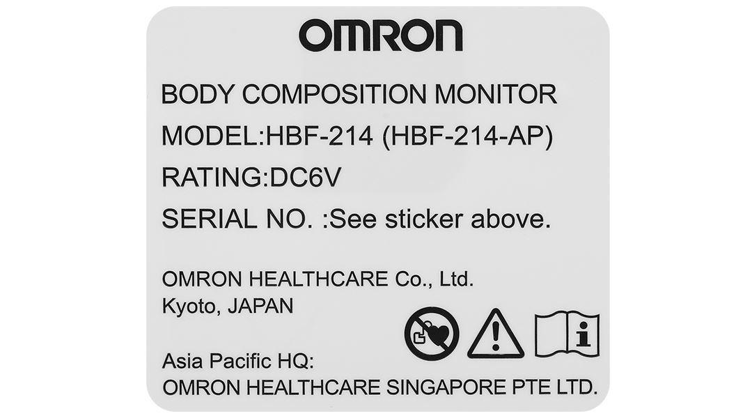 Cân điện tử đo chỉ số cơ thể Omron HBF‑214 - 15