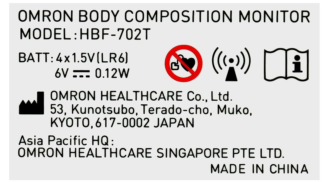 Cân điện tử Bluetooth đo chỉ số cơ thể Omron HBF-702T