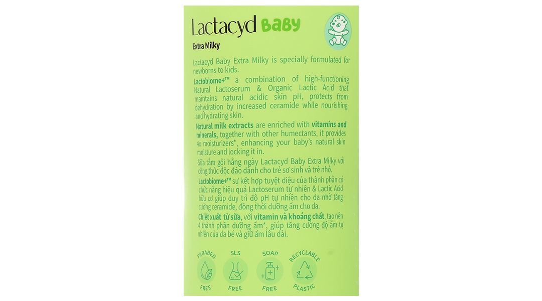 Sữa tắm gội Lactacyd Baby Extra Milky chăm sóc da và tóc cho bé chai 250ml - 21