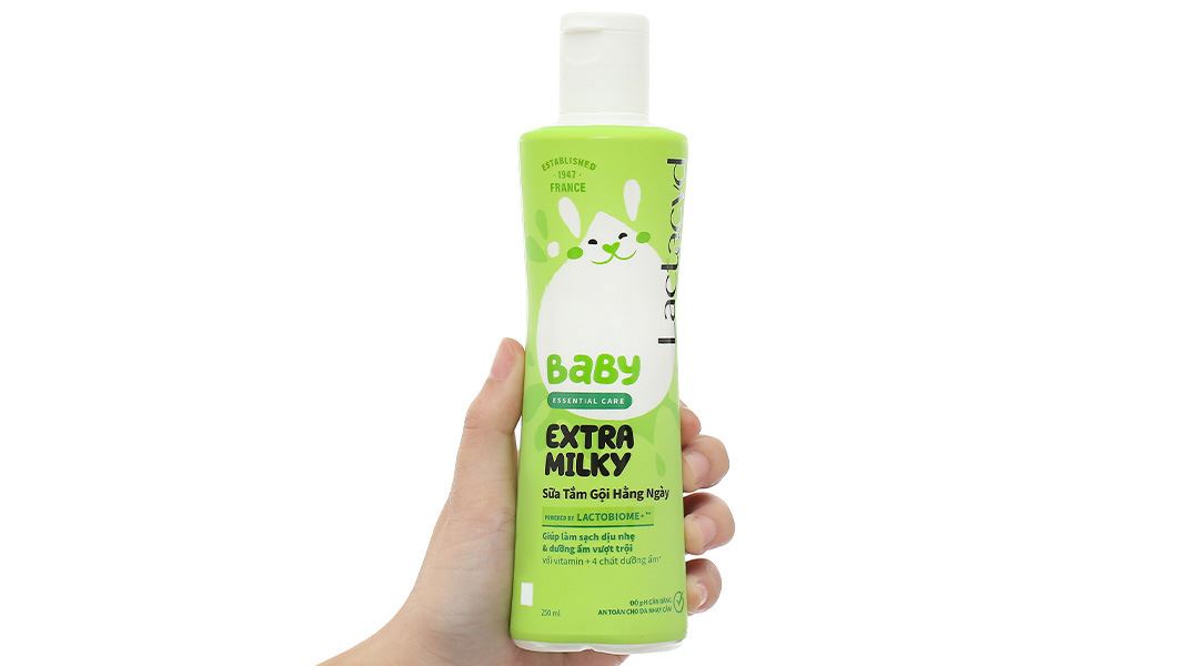 Sữa tắm gội Lactacyd Baby Extra Milky chăm sóc da và tóc cho bé chai 250ml - 8