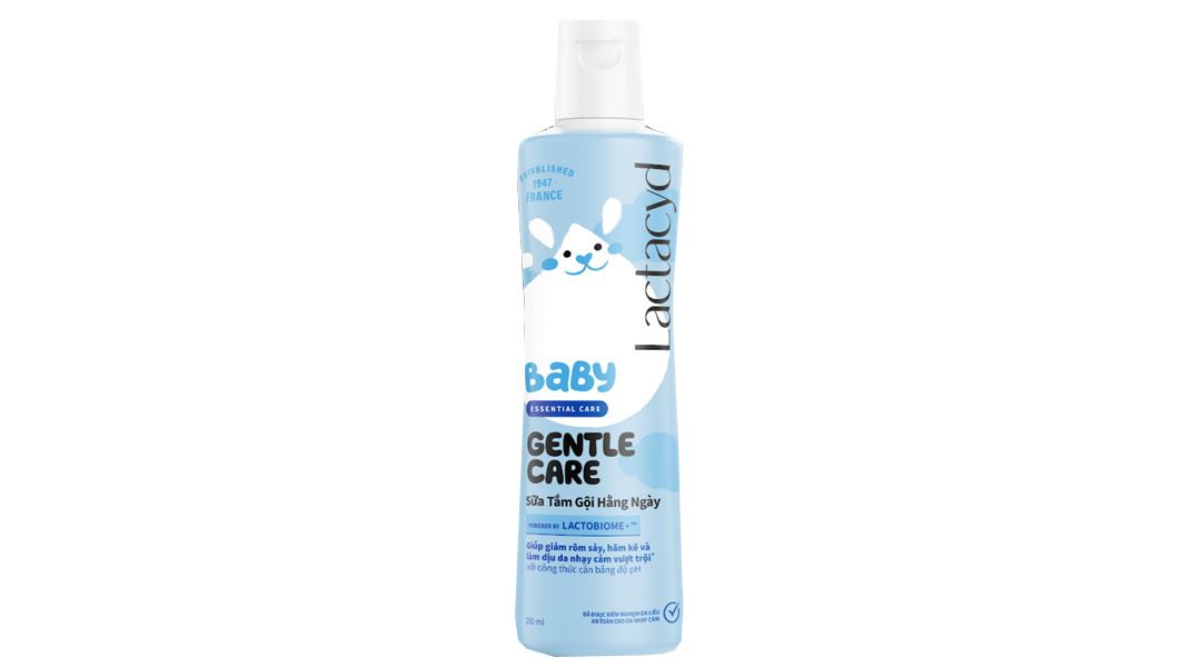 Sữa tắm gội Lactacyd BB giảm rôm sảy, hăm kẽ cho bé