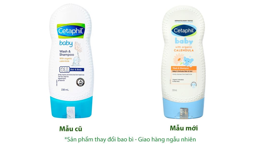 Sữa tắm gội Cetaphil Baby Wash & Shampoo Calendula chăm sóc da cho bé