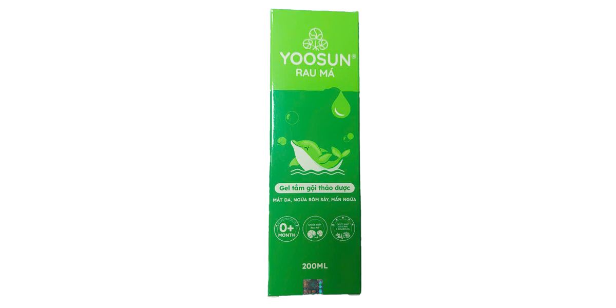 Gel tắm gội thảo dược Yoosun Rau má giúp dưỡng ẩm và dịu da cho bé