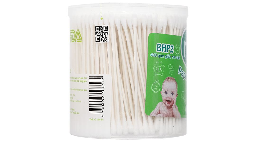 Tăm bông sơ sinh Niva BHP2 đầu tròn