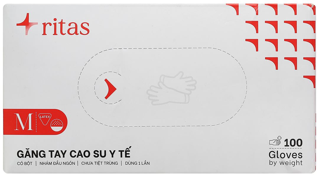 Găng tay y tế có bột Ritas Size M