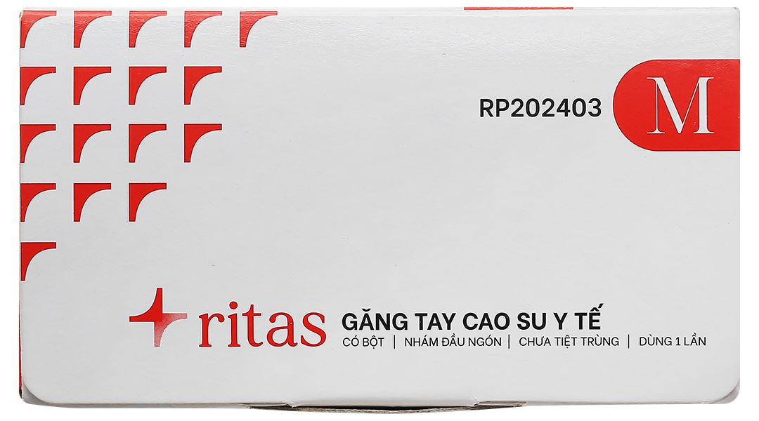Găng tay y tế có bột Ritas Size M