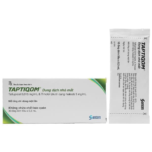 Dung dịch nhỏ mắt Taptiqom trị tăng nhãn áp
