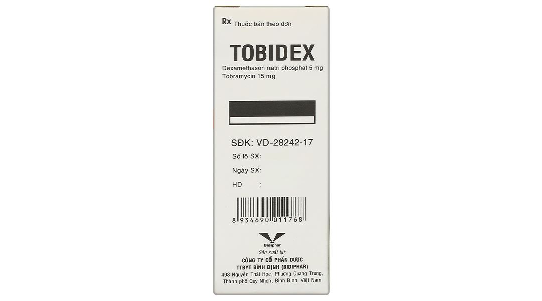 Dung dịch nhỏ mắt Tobidex điều trị viêm mắt