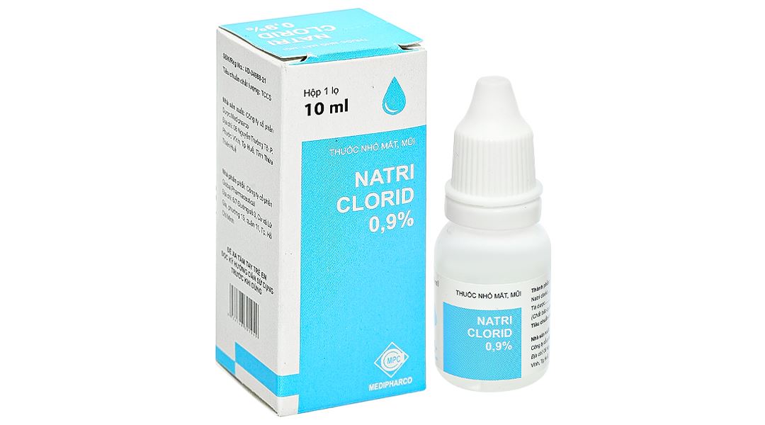 Thuốc nhỏ mắt Natriclorid 0,9% Medipharco trị kích ứng mắt, viêm mũi