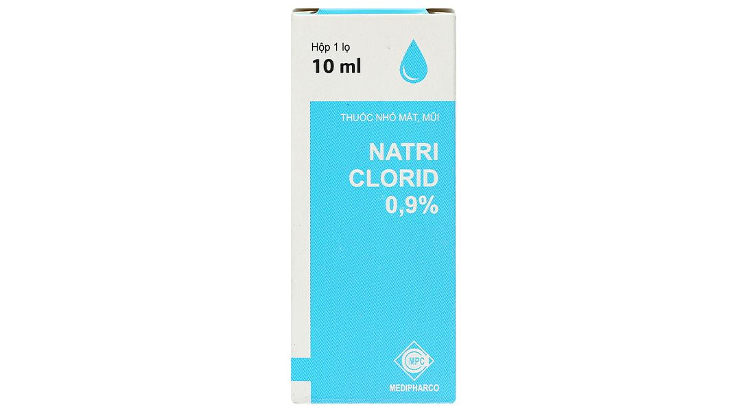 Thuốc nhỏ mắt Natriclorid 0,9% Medipharco trị kích ứng mắt, viêm mũi