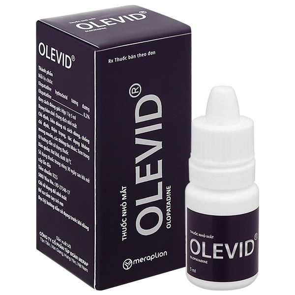 Dung dịch nhỏ mắt Olevid 0,2% điều trị triệu chứng ngứa mắt