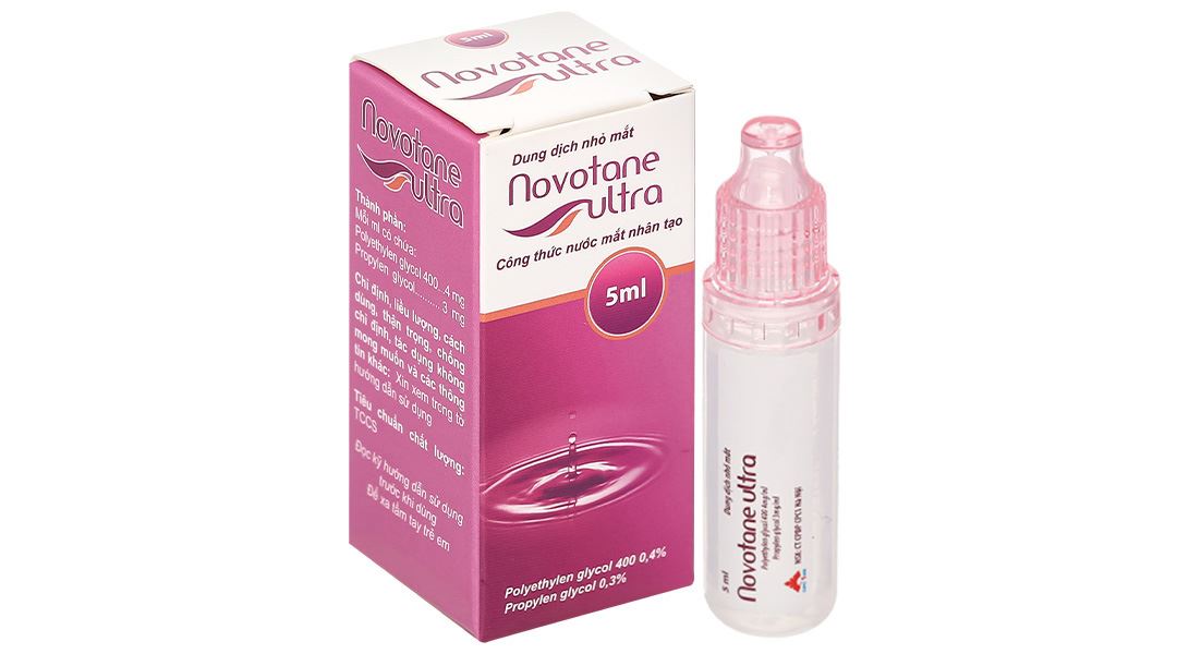 Dung dịch nhỏ mắt Novotane ultra làm dịu mắt, giảm tình trạng kích ứng mắt