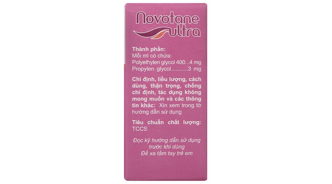 Dung dịch nhỏ mắt Novotane ultra làm dịu mắt, giảm tình trạng kích ứng mắt