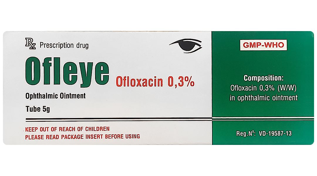 Thuốc mỡ tra mắt Ofleye 0,3% điều trị các bệnh nhiễm trùng mắt