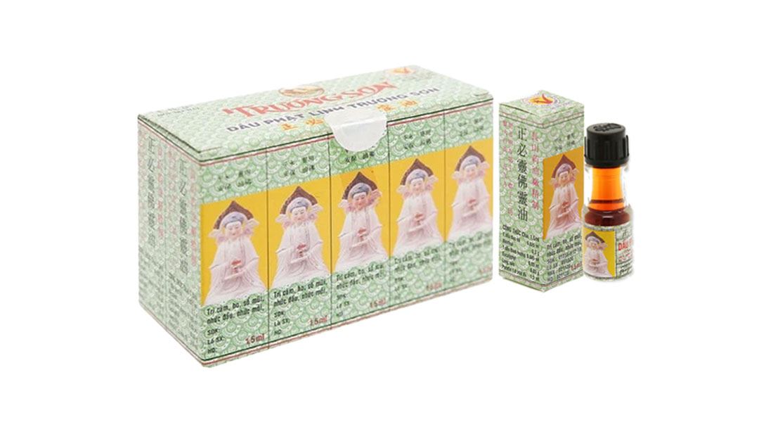 dầu phật linh Dau Phat Linh Truong Son, Headache and Fever, 5ml X 4 Pack